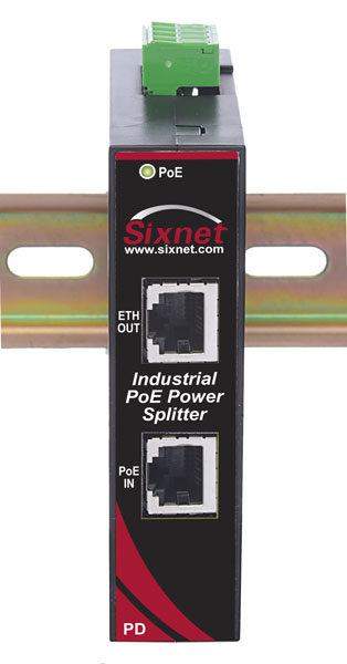 SIXNET DIN Rail PoE Splitter ( EB-PD-UPS-1 ) - Click Image to Close